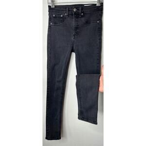 Rag & Bone Dark Gray High Rise Ankle Skinny Jeans 26